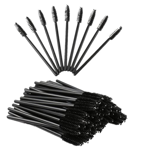 300 Stk Einweg Wimpernbürste Augenbrauenbürstchen, Wimpernbürstchen für Mascara,Wimpern Augenbrauen Bürste, Einweg wimpernbürste, Wimpernverlängerung, Augen Make Up Tools(schwarz) von Loopunk