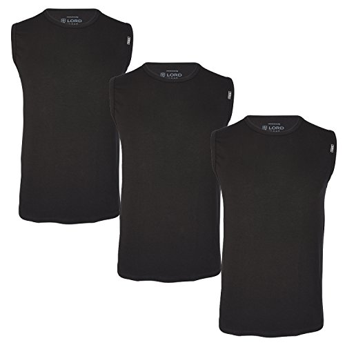 Lord 3er Pack T-Shirt Tank Top Muskelshirt Unterhemd Ärmellos schwarz XXL von Lord