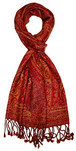 LORENZO CANA - Luxus Herren Schal aus weicher Wolle aufwändiges Paisleymuster mehrfarbig Rot Rosa Violett Türkis Gelb 35 cm x 160 cm Wollschal Wolltuch Männerschal 7840311 von Lorenzo Cana