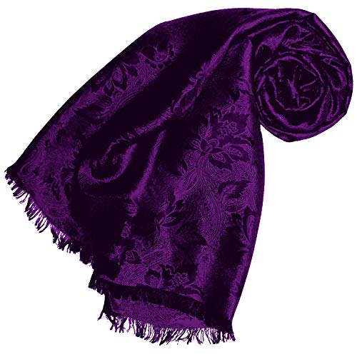 Lorenzo Cana Damen Schal Tuch elegant gewebt in Damast - Webung florales Paisley Muster aus Viskose mit Seide 55 x 190 cm - 89099 von Lorenzo Cana