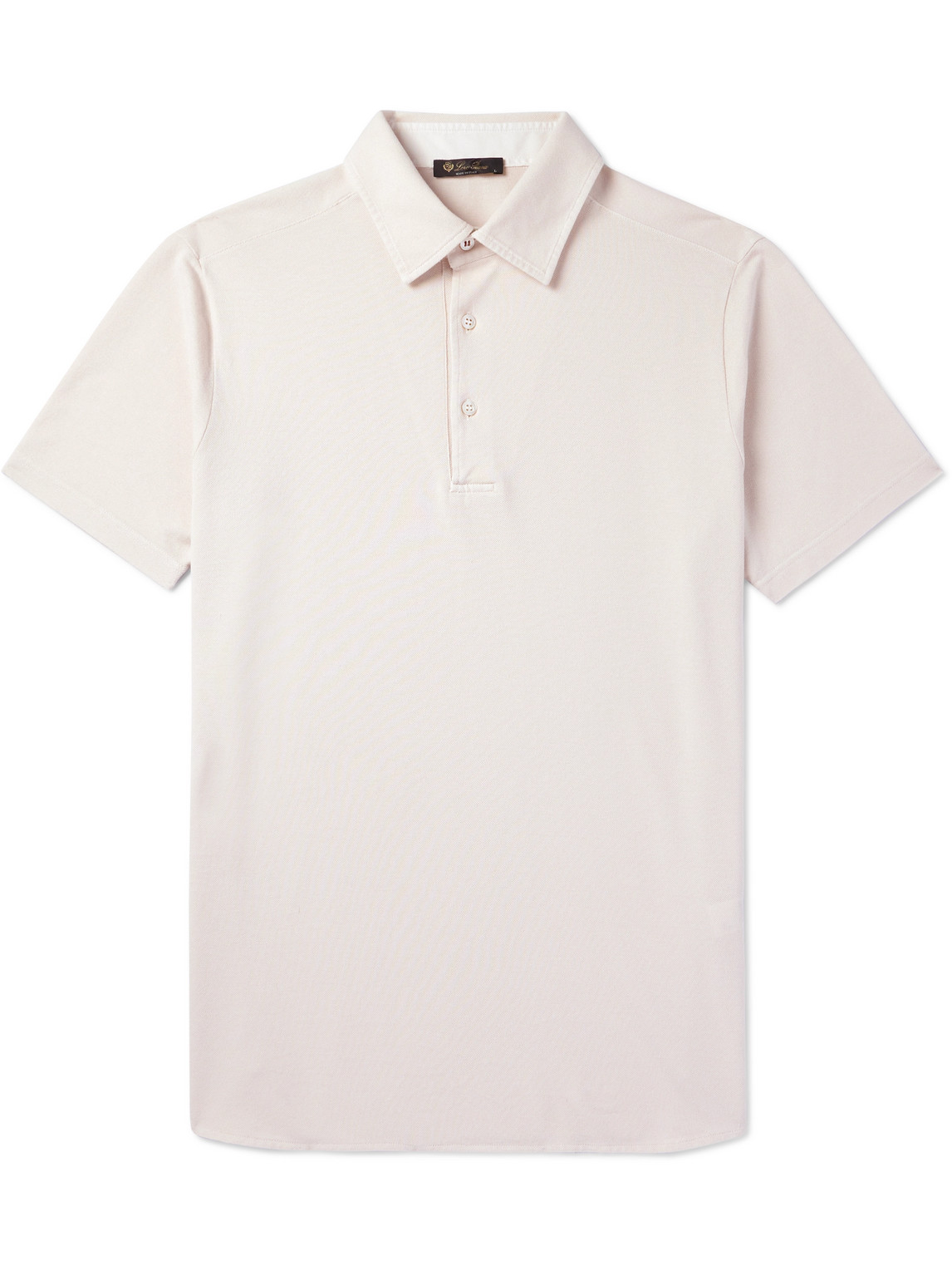 Loro Piana - Cotton-Piqué Polo Shirt - Men - Neutrals - M von Loro Piana