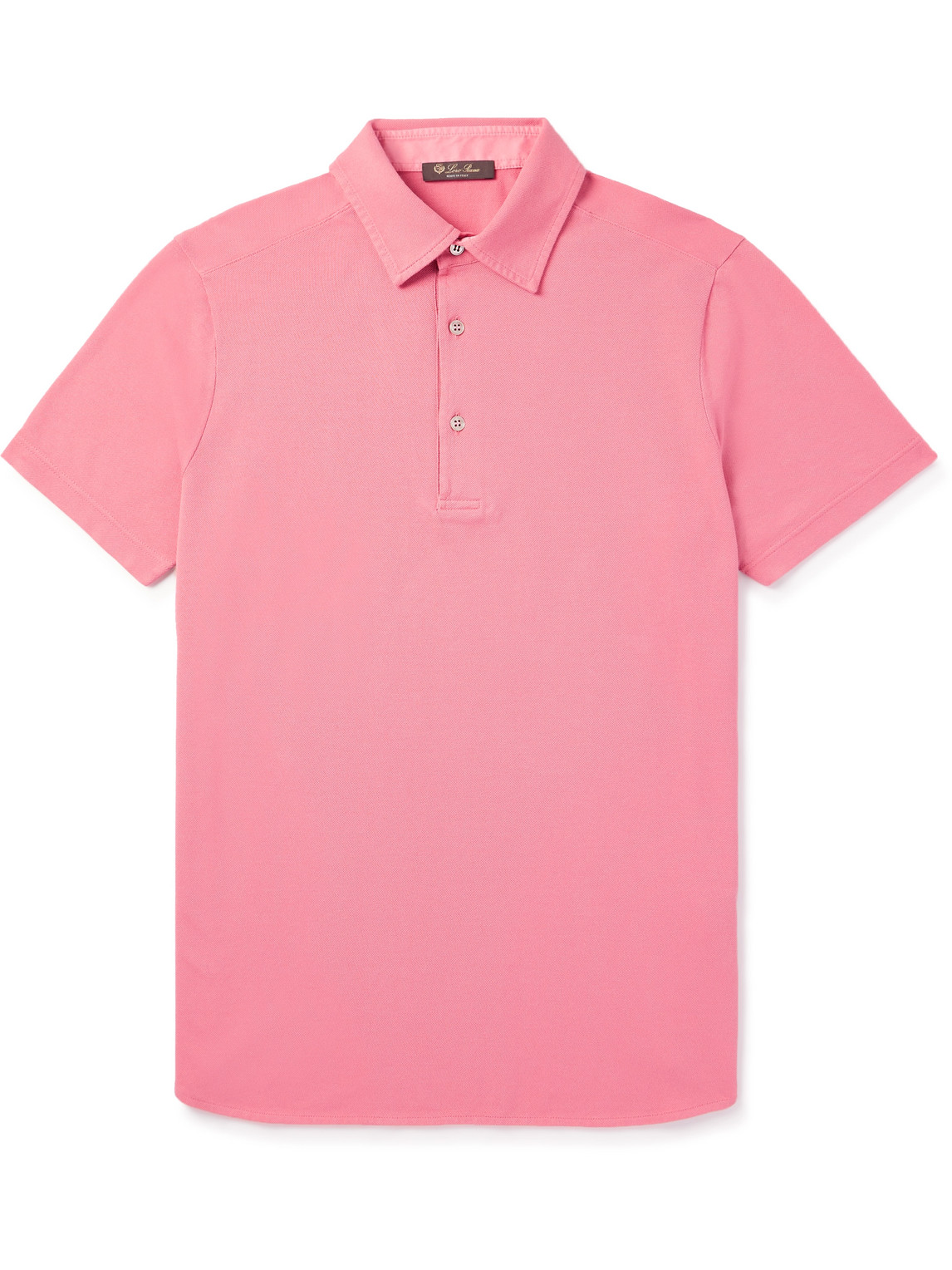 Loro Piana - Cotton-Piqué Polo Shirt - Men - Pink - L von Loro Piana