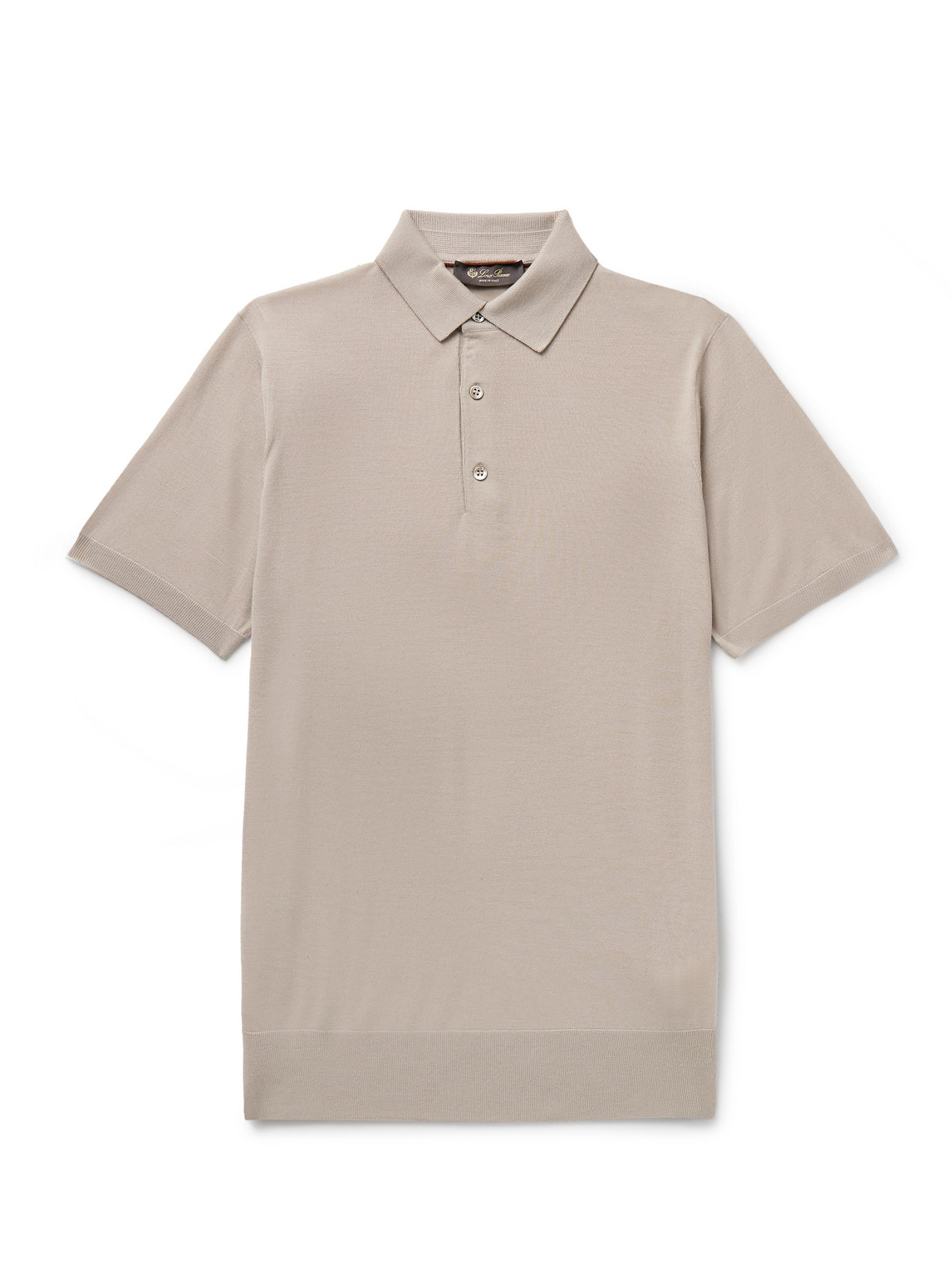 Loro Piana - Wish® Virgin Wool Polo Shirt - Men - Neutrals - IT 60 von Loro Piana