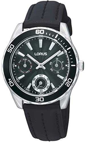 Lorus Watches Damen-Armbanduhr XS DAU Women Fashion ZB schwarz Analog Leder RP633AX9 von Lorus