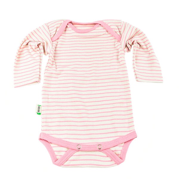 Lotties Baby-Body langarm gestreift Bio Baumwolle 50/56-98/104 von Lotties