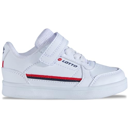 Lotto Nandu M Unisex Kids Sneaker, White/RED, 26 EU Lotto Nandu M Unisex Kids Sneaker, White/RED, 26 EU von Lotto