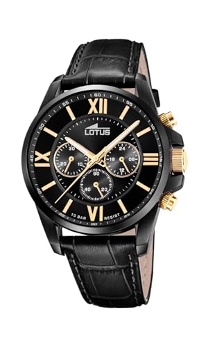 Lotus Herren Analog Quarz Uhr mit Leder Armband 18881/3 von Lotus