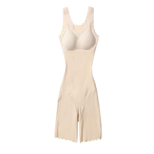 Louis Donné Shapewear Damen Bauchweg Bodysuit Figurenformend Formende Bodys Nahtlos Body Shaper Elastizität(Beige-L) von Louis Donné