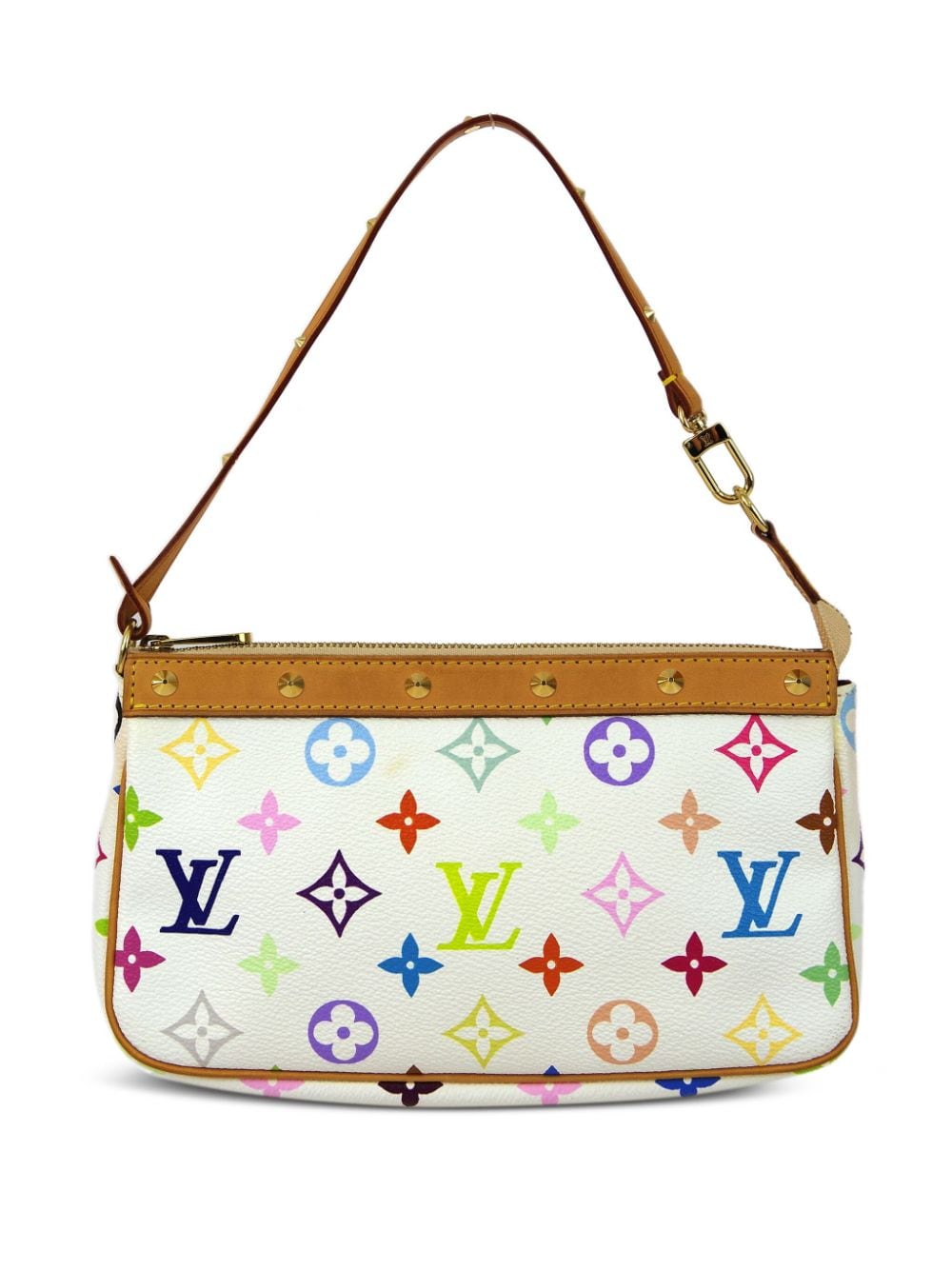 Louis Vuitton Pre-Owned x Takashi Murakami 2003 Pochette Accessoires Schultertasche - Weiß von Louis Vuitton Pre-Owned