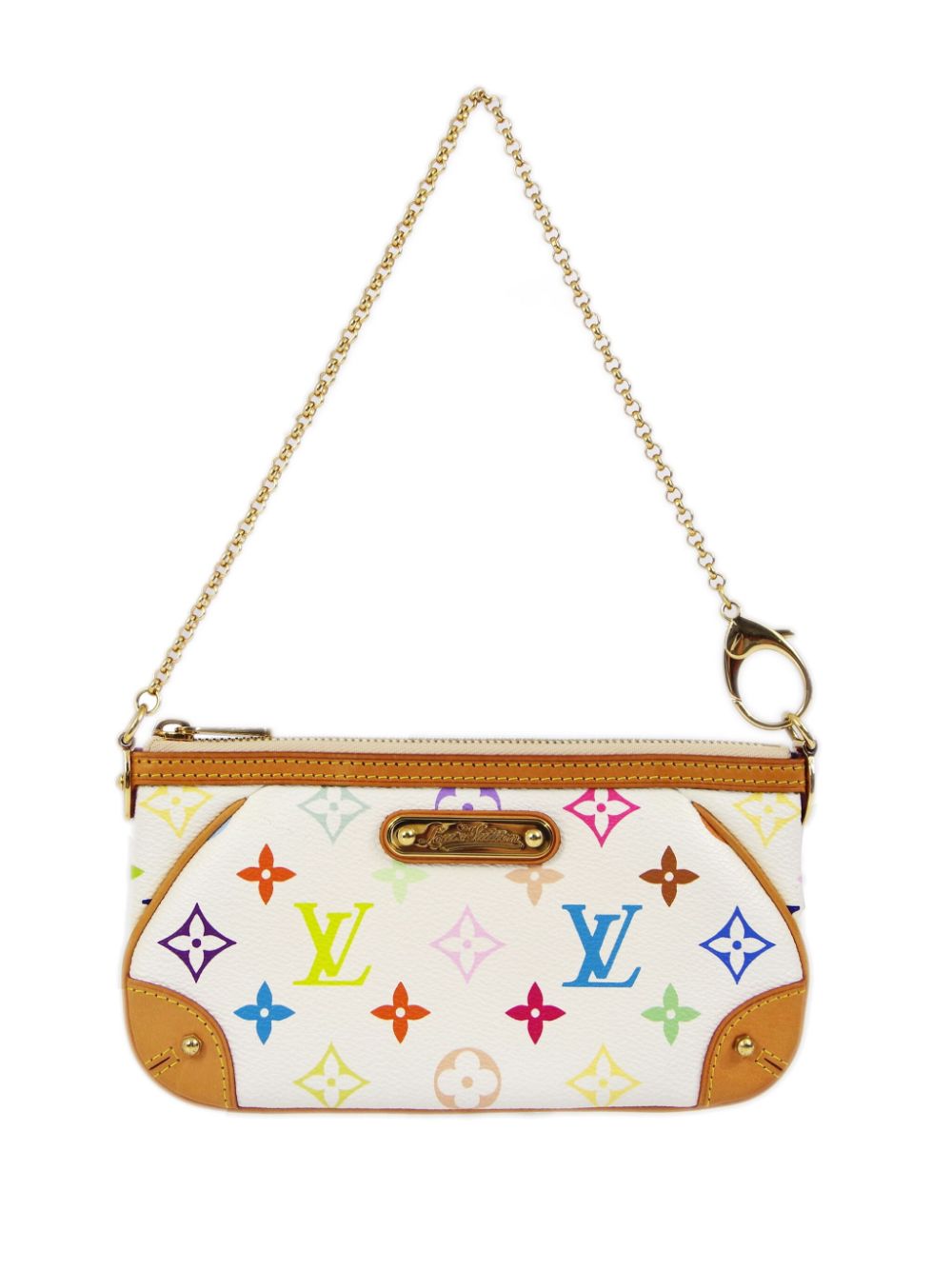 Louis Vuitton Pre-Owned x Takashi Murakami 2008 Pochette Milla MM Clutch - Weiß von Louis Vuitton Pre-Owned