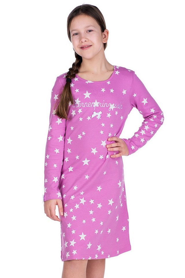 Louis & Louisa Pyjama Nachthemd Kinder - STERNENPRINZESSIN - soft pink von Louis & Louisa