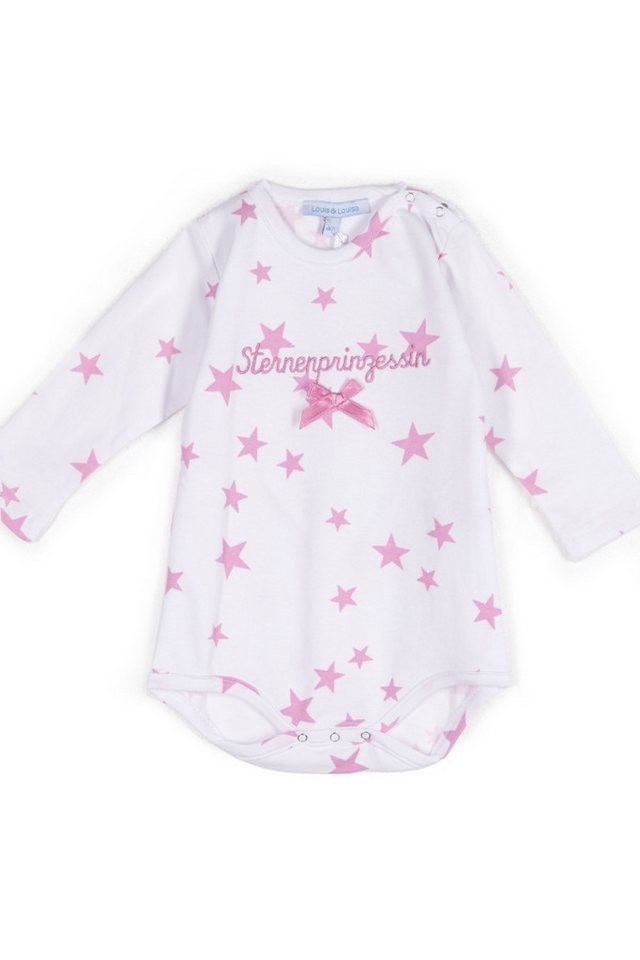 Louis & Louisa Trachtenkleid Baby Body - STERNENPRINZESSIN - weiß/rosa von Louis & Louisa