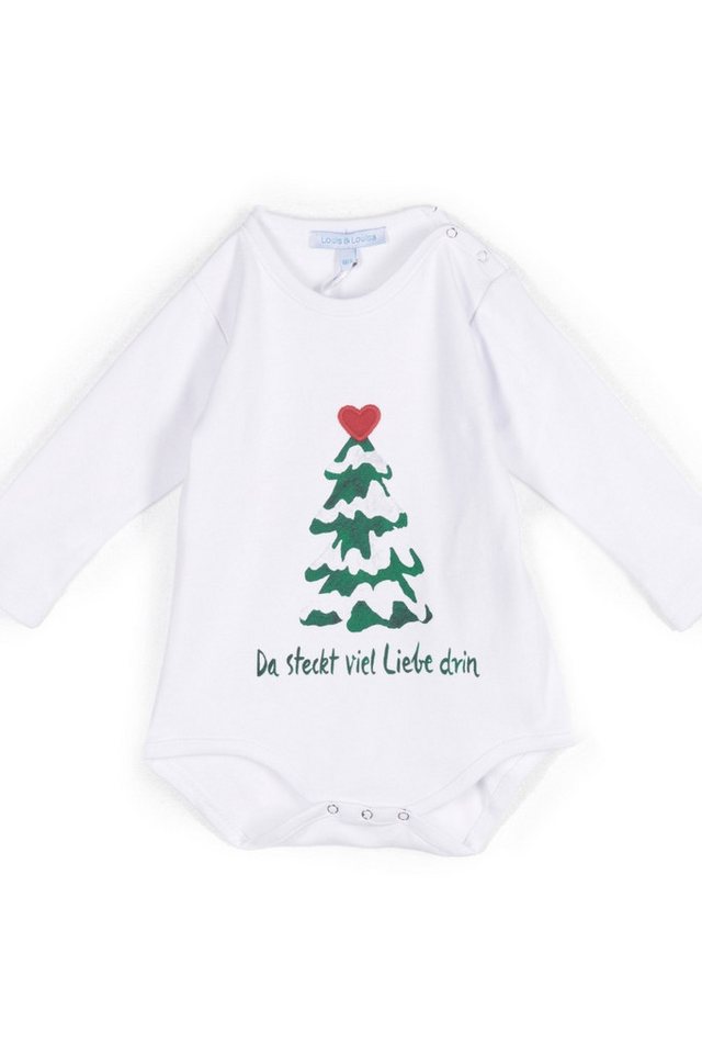 Louis & Louisa Trachtenkleid Baby Body - TANNENBAUM/VIEL LIEBE DRIN - weiß von Louis & Louisa