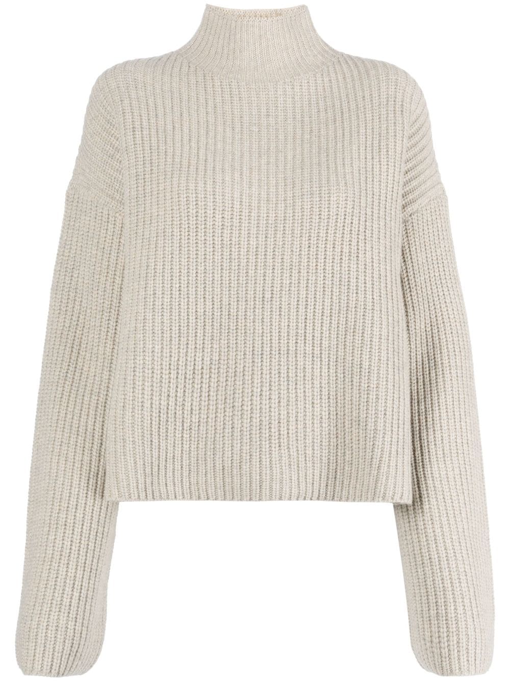 Loulou Studio Gerippter Faro Kaschmirpullover - Grau von Loulou Studio