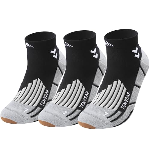 Lounwee Kompressions Laufsocken für Herren Damen: Sportsocken mit Polsterung, 3er-Pack für Arbeit, Wandern und Basketball Knöchelsocken Lounwee Kompressions Laufsocken für Herren Damen: Sportsocken mit Polsterung, 3er-Pack für Arbeit, Wandern und Basketball Knöchelsocken von Lounwee