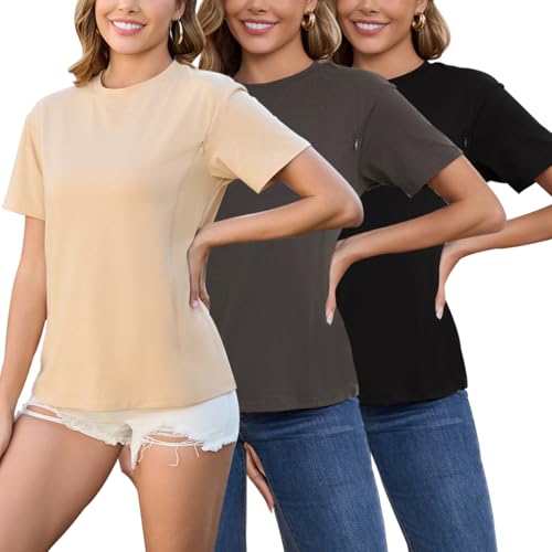Love2Mi 3er Set Stillshirt mit verstecktem Reißverschluss Stillöffnung kurzen Umstandstop Stillen T-Shirt für Schwangere Love2Mi 3er Set Stillshirt mit verstecktem Reißverschluss Stillöffnung kurzen Umstandstop Stillen T-Shirt für Schwangere von Love2Mi