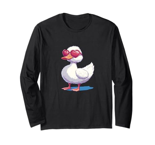 Süße Ente mit schöner Sonnenbrille Kostüm für Erwachsene und Kinder Langarmshirt Süße Ente mit schöner Sonnenbrille Kostüm für Erwachsene und Kinder Langarmshirt von Lovely Duck Outfit