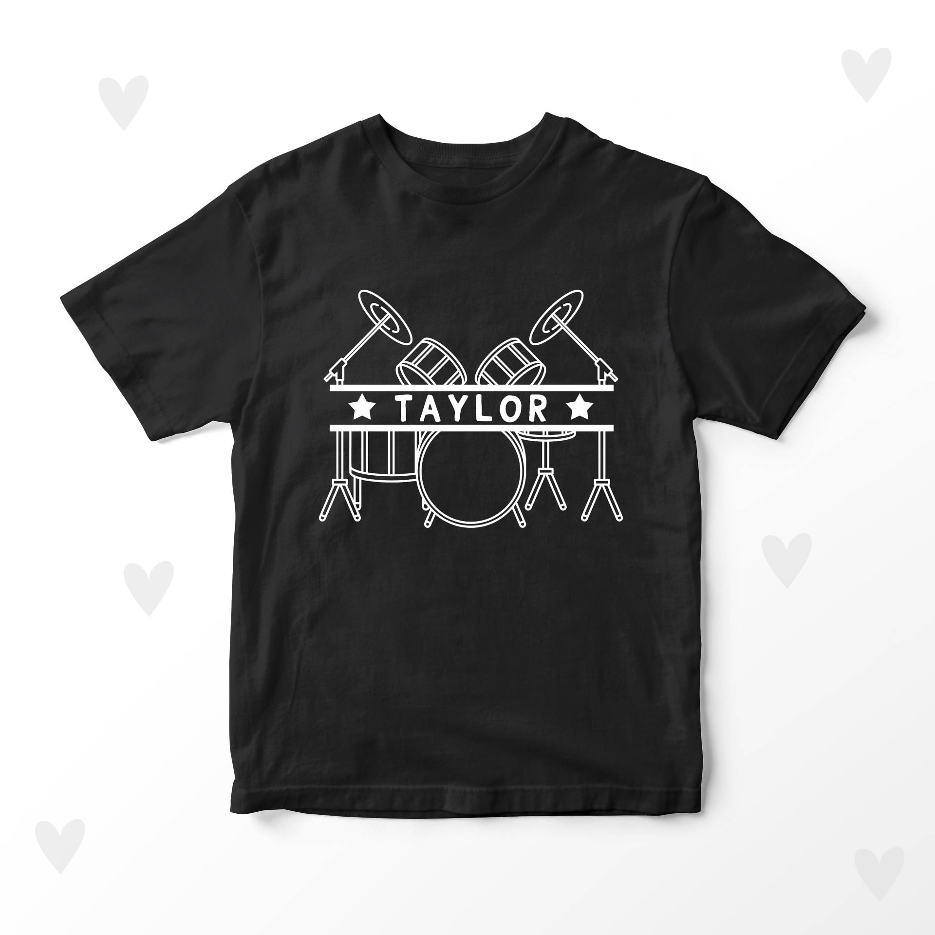 Schlagzeug Kinder T-Shirt Personalisierte Name Drum Kit von LoveulotsGifts