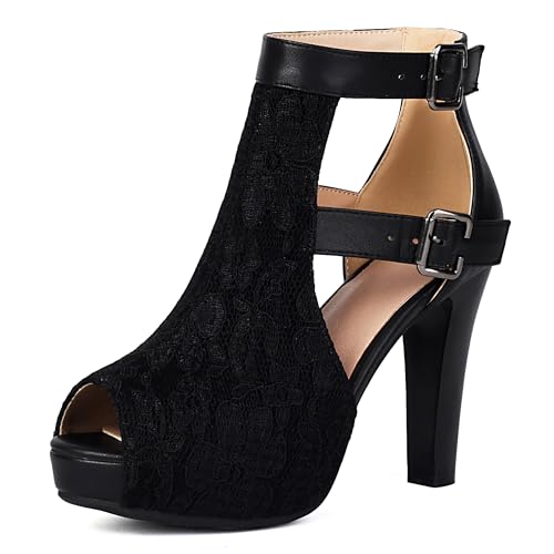 Lroey Reoly Damen Hohen Blockabsatz Sandals mit Plateau Runde Zehen Daily Schuhe Ls950 Schwarz Gr 35 EU Lroey Reoly Damen Hohen Blockabsatz Sandals mit Plateau Runde Zehen Daily Schuhe Ls950 Schwarz Gr 35 EU von Lroey Reoly