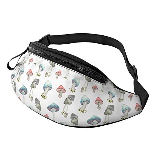 Aquarell-Pilze, lässige Gürteltasche für Männer und Frauen, verstellbare Gürteltasche für Reisen, Wandern, Radfahren, Laufen, Festival, Rave Aquarell-Pilze, lässige Gürteltasche für Männer und Frauen, verstellbare Gürteltasche für Reisen, Wandern, Radfahren, Laufen, Festival, Rave von Lsjuee