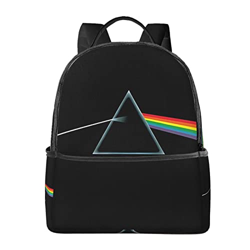 Lsjuee Pink Rainbow Floyd Rucksäcke, Neuheit, tägliche Büchertasche, Teenager, Jungen, Mädchen, One-Size-Laptoptasche für Reiseaktivitäten von Lsjuee