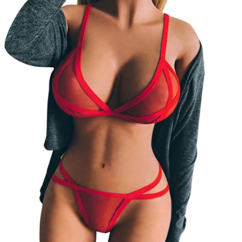 Luadnysin Dessous Damen Sexy Reizwäsche Spitze Erotick Wäsche String Tanga Sexy Outfit Dessous-Sets Frauen Sexy Sex Lingerie Damen Cosplay Nachthemd Bodysuit Große Größen Reizwäsche Unterwäsche von Luadnysin