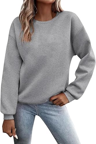 Luadnysin Pullover Damen Sweatshirt Briefe Drucken Langarm Rundhals Pulli Herbst Winter Frauen Buchstaben Druck Locker Casual Oberteil Sport Streetwear Sweatshirts ohne Kapuze Bluse Tops von Luadnysin