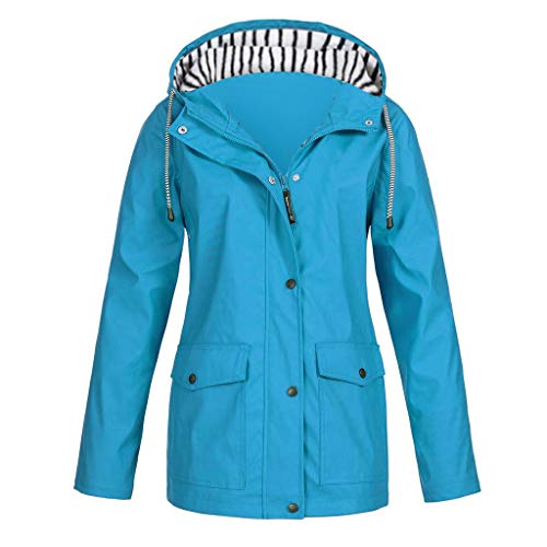 Luadnysin Übergangsjacke Damen Sommer, Softshelljacke Leichte Lang Windbreaker Regenjacke Dünne Jacket Elegant Für Damen Sommerjacke Fahrradregenjacke Regenponcho Raincoat Regenmantel Regenkleidung von Luadnysin