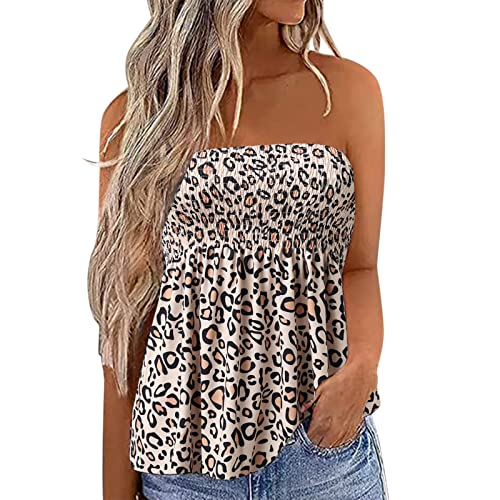 Top Damen Bandeau Rückenfreies Sexy Lang Tube Top Shirt Bluse Schulterfreies Oberteil Ärmelloses Schwarz Ohne Ärmel Tunika Tank Top Backless Basic Longtop Sommertop von Luadnysin