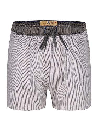 Luca David - Olden Glory - Pyjama Shorts aus 100% Baumwolle für Damen - Blau/Weiss - Grösse 42 von Luca David