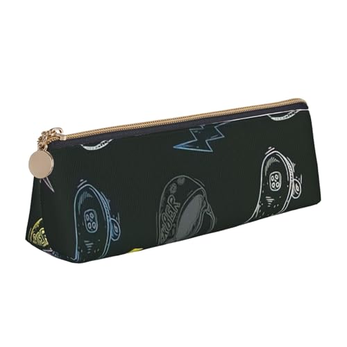 Luckily&Day Graffiti-Skateboard-Druck, personalisierbar, dreieckig, einzigartig, Leder, Kosmetik-Organizer, kompakte Reißverschlusstasche, weiß, Einheitsgröße, stilvoll, Weiß, One Size, Stilvoll Luckily&Day Graffiti-Skateboard-Druck, personalisierbar, dreieckig, einzigartig, Leder, Kosmetik-Organizer, kompakte Reißverschlusstasche, weiß, Einheitsgröße, stilvoll, Weiß, One Size, Stilvoll von Luckily&Day