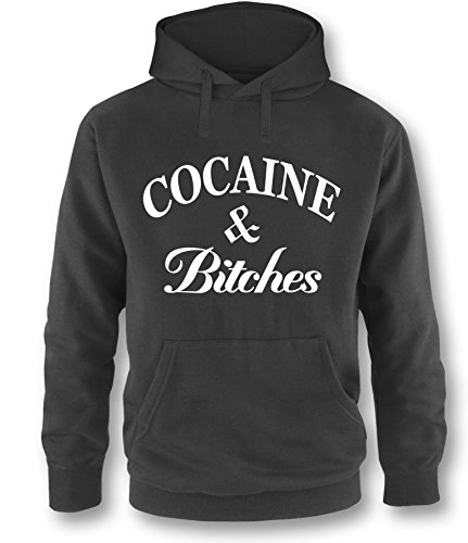 Luckja Cocaine and Bitches Herren Hoodie Schwarz-Weiss Grösse M von Luckja