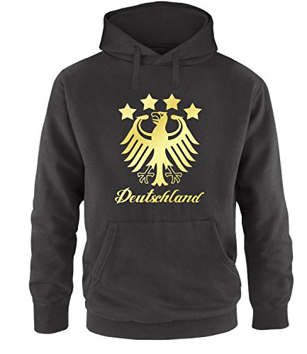 Luckja EM 2016 Deutschland Fanshirt Gold Edition M 01 Herren Hoodie von Luckja