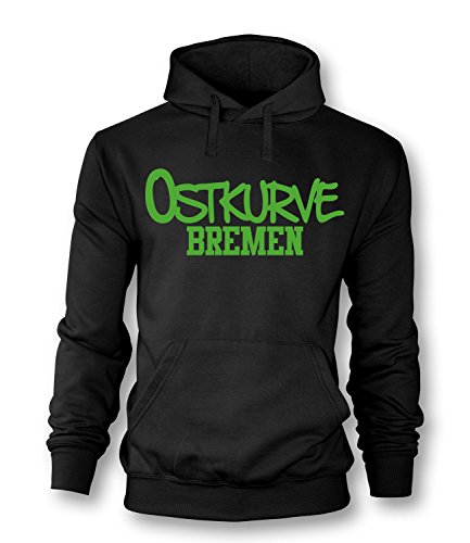 Luckja Ostkurve Bremen Herren Hoodie Schwarz - Grün Grösse S von Luckja