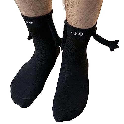 1 Paar Funny Magnetic Suction 3D Doll Couple Socks, Funny Socks Für Mädchen Und Frauen, Lustige Unisex-Socken, Magnetische Saug-Paar-Socken, Paar-Geschenke Für Damen Und Herren, 3D-Hand-Paar-Socken von Luckxing