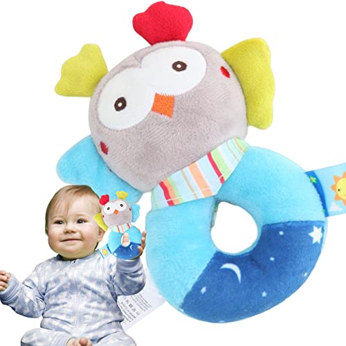 Babyrasseln 0-6 Monate | Weiche Kuscheltierrassel | Babyrassel mit Beißgeräusch, Entwicklungshandgriffspielzeug, Babyspielzeug, Babyrasselspielzeug für 0-6 Monate Luckxing von Luckxing