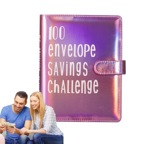Luckxing Geldspar-Challenge-Buch | Geldumschläge-Ordner für Budgetierung und Planung - Herausforderungsordner mit 100 Umschlägen, Budgetordner mit Geldumschlägen von Luckxing