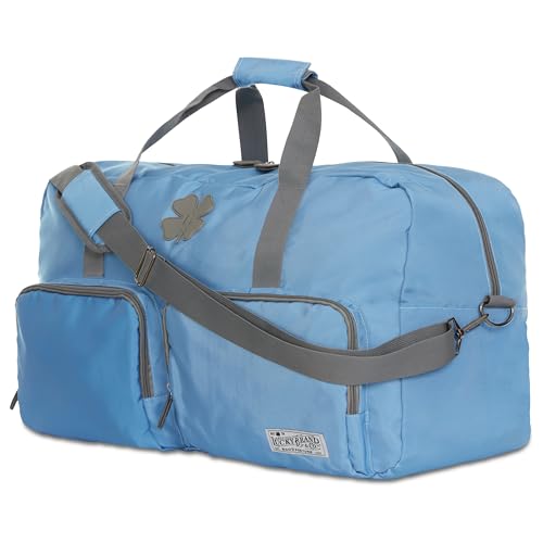 Lucky Travel Duffel Bags, Turnbeutel, Reisetasche & Große Seesack für Herren, Faltbare Übernachtung Weekender Taschen für Damen & Herren mit Verstellbarem Schultergurt, Anthrazit, Hell, blau, 85L, von Lucky Brand