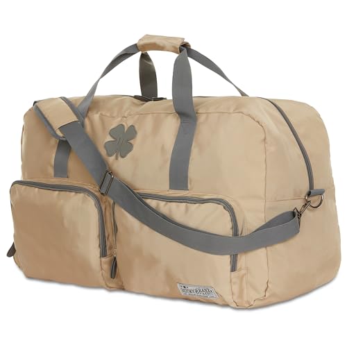 Lucky Travel Duffel Bags, Turnbeutel, Reisetasche & Große Seesack für Herren, Faltbare Übernachtung Weekender Taschen für Damen & Herren mit Verstellbarem Schultergurt, Anthrazit, Hellbraun, 115L, von Lucky Brand