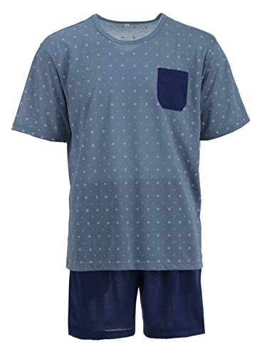 Lucky Herren Pyjama Set 2 TLG. Shorty, Farbe:graublau, Größe:M von Lucky