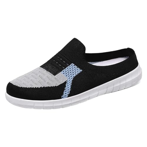 Damen Sneaker - Stricken Atmungsaktive Leichte Turnschuhe - Frauen Bequeme Mesh Wanderschuhe - Sommer Plateau rutschfeste Trekkingsandalen - Mode Elegant Bequeme Comfort Sommerschuhe von Luckywaqng