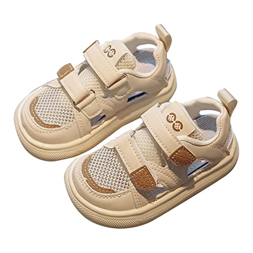 Luckywaqng Glitzer Sommer Mesh Gummi Sohle Leichte Atmungsaktive Kinder Mode Freizeit Sport Strand Sandalen Sandalen 25 (White, 23 Infant) von Luckywaqng