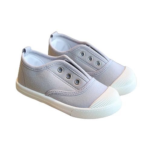 Luckywaqng Kinder-Segeltuchschuhe, atmungsaktive - und Mädchenschuhe, Indoor-Kinderschuhe, Kleinkindschuhe Junge Sneaker 25 (Grey, 23 Infant) von Luckywaqng