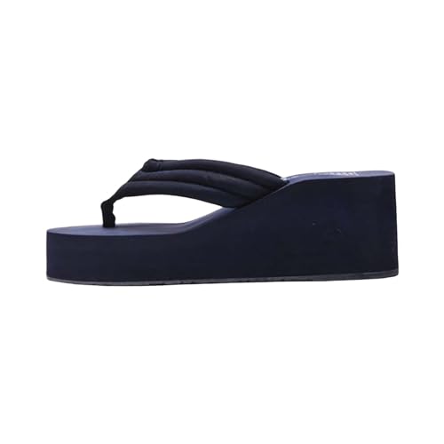 Luckywaqng Schuhe Mit Rollen Damen Damenschuhe, Lange Slipper-Socken für Damen, für den Sommer, einfarbig, zum Reinschlüpfen, lässig, offene Zehenpartie, flach, weiche Damenschuhe Pumps (Navy, 40) von Luckywaqng