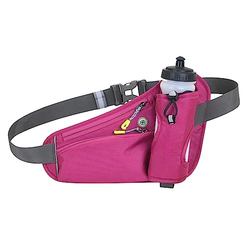 Luckywaqng Sport Gürtel Tasche Lauf Gürtel Taille Pack Tasche Mit Wasser Flasche Für Männer Frauen Laufen Radfahren Wandern Wal Kinderküche Zubehör Holz Lebensmittel (Red, One Size) von Luckywaqng