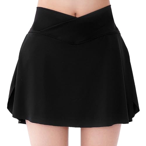 Lufdegim Damen Tennisröcke mit Shorts with Pockets Athletic Skirts hohe Taille Sommer Golfrock Minirock von Lufdegim