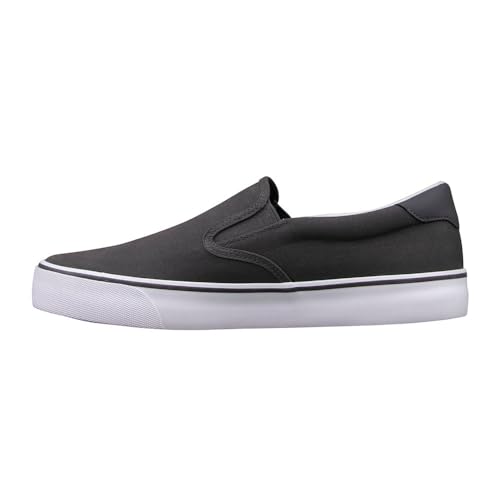 Lugz Herren Clipper Slip-On Sneaker, Dunkelgrau/Weiß, 45 EU von Lugz