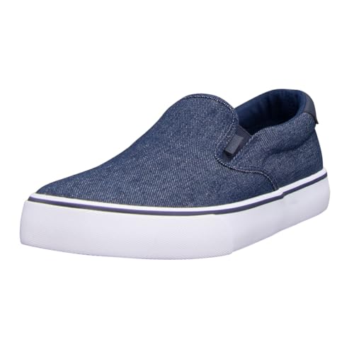 Lugz Herren Clipper Sneaker, Marineblau/Weiß Denim, 39.5 EU von Lugz