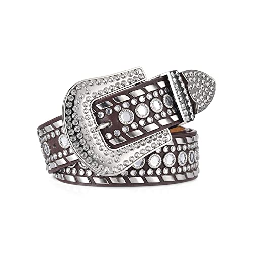 LumiSyne Mode Strass Ledergürtel Für Herren Damen Western Cowgirl Cowboy Bling Nieten Ledergürtel Große Dornschließe Mit Glänzender Kristall Vintage Taillengürtel Für Jeans Hosen Kleider Jacke LumiSyne Mode Strass Ledergürtel Für Herren Damen Western Cowgirl Cowboy Bling Nieten Ledergürtel Große Dornschließe Mit Glänzender Kristall Vintage Taillengürtel Für Jeans Hosen Kleider Jacke von LumiSyne