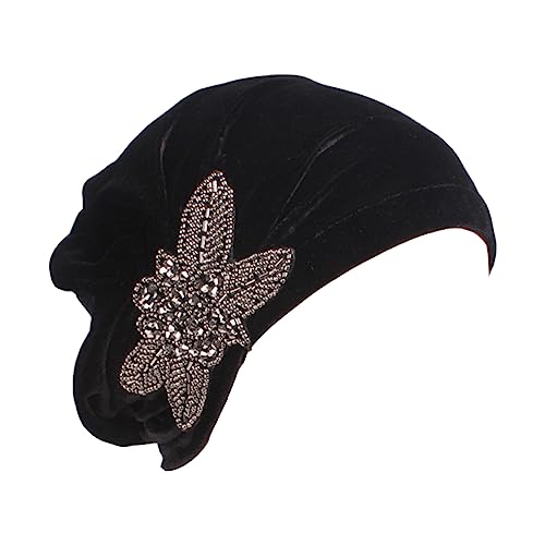 Luminary Turban,Einfarbiges Kopftuch für Frauen,Kopfbedeckung,Chemo-Beanie-Schal, Kopfbedeckung für Krebs, Chemo,Schwanendaunen Haarausfall (1) von Luminary